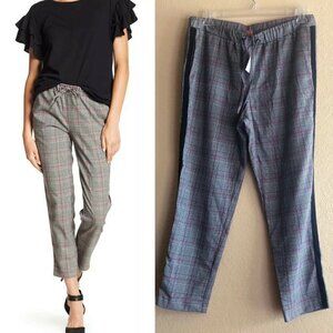 Joe Fresh Womens Gray Plaid Slim Leg Pants Size L